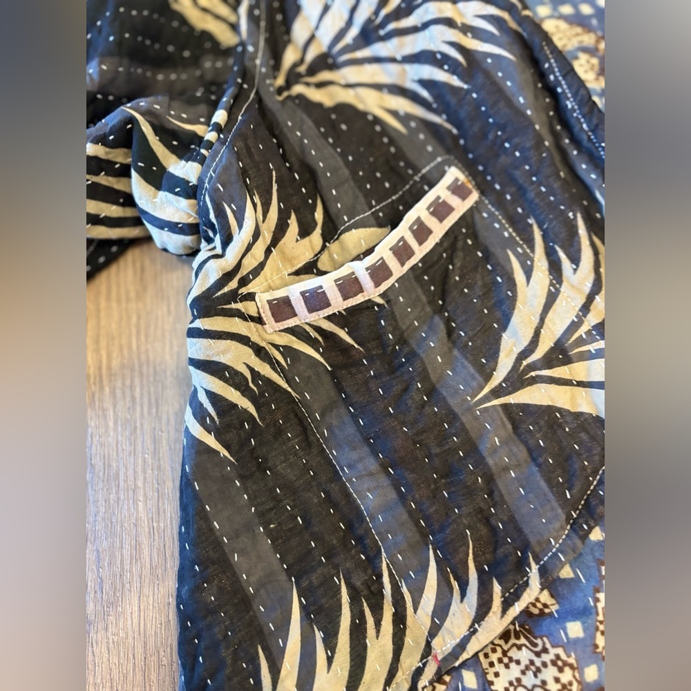 Kantha Karma Handcrafted Patchwork Open-Front Swe… - image 4